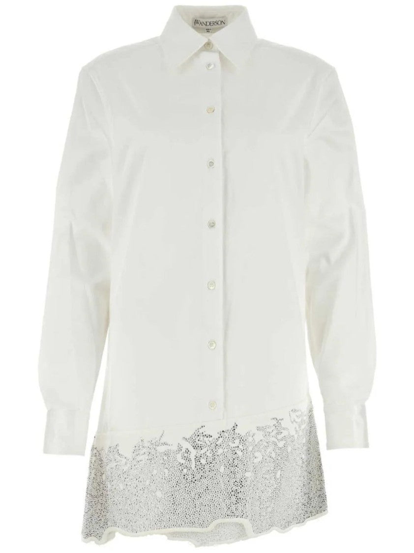 J. W. Anderson Crystal-Embellished Cotton Shirtdress