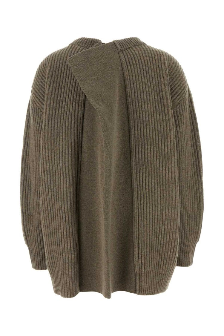Mm6 By Maison Margiela Cappuccino Wool Blend Oversize Sweater