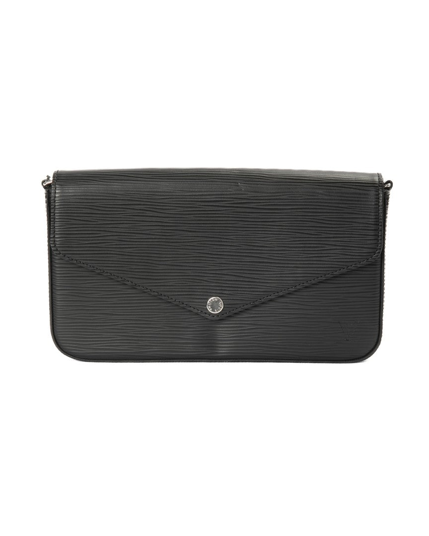 Louis Vuitton Black Felicie Pm Epi Leather Clutch