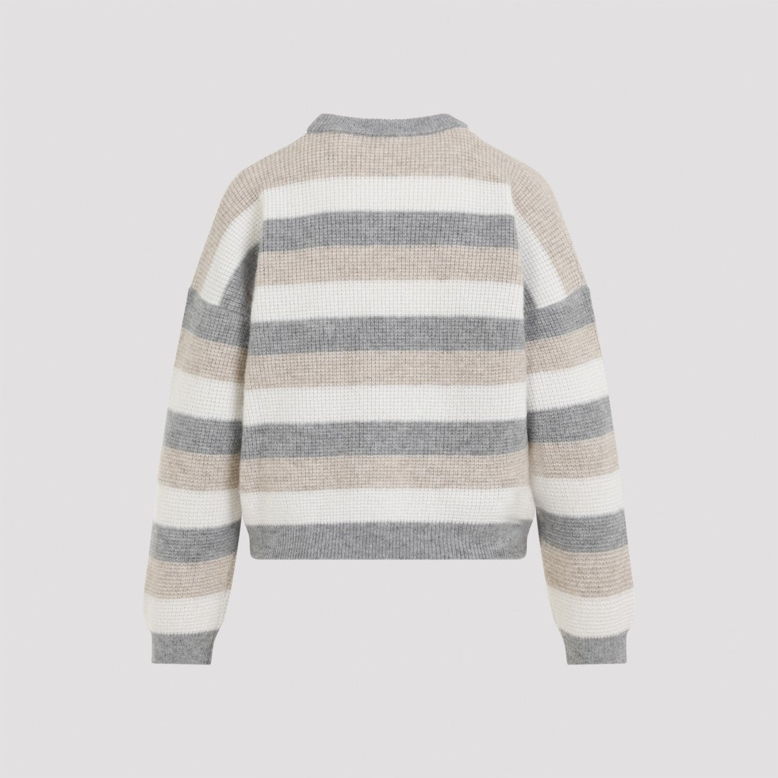 Peserico Striped Sweater With Premium Wool, Silk, And Cashmere Blend