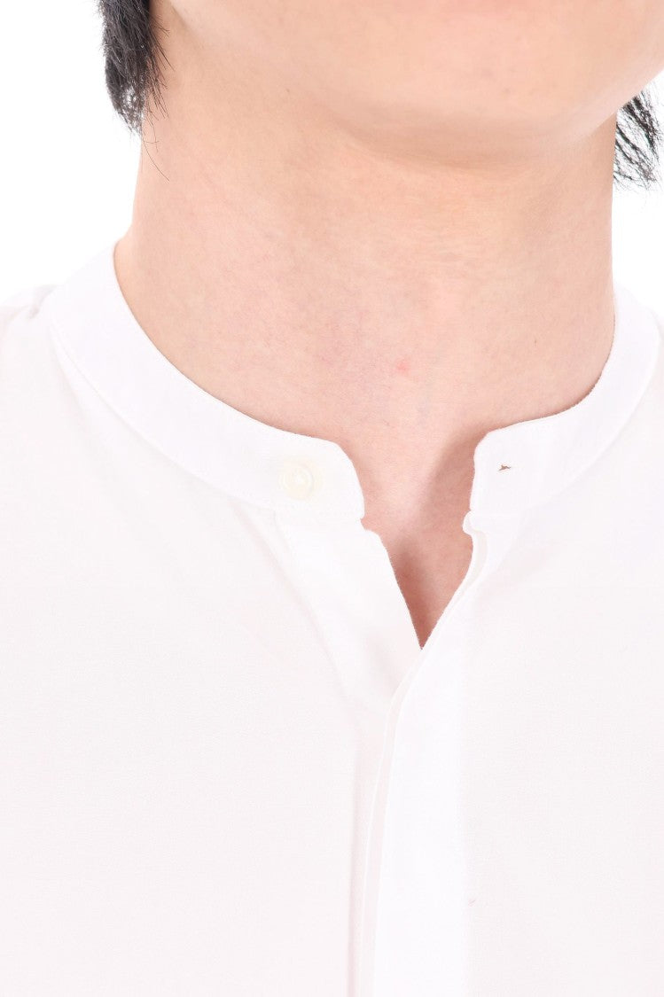 Officine Generale Gaston Light Poplin Band Collar Shirt