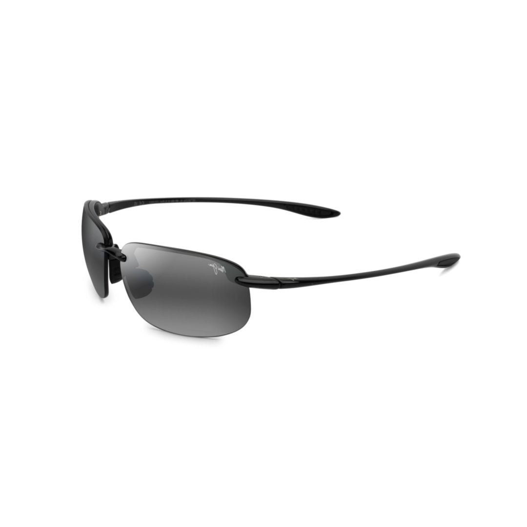Maui Jim Hookipa Xlarge Rimless Rectangular Sunglasses With Dark Tinted Lenses