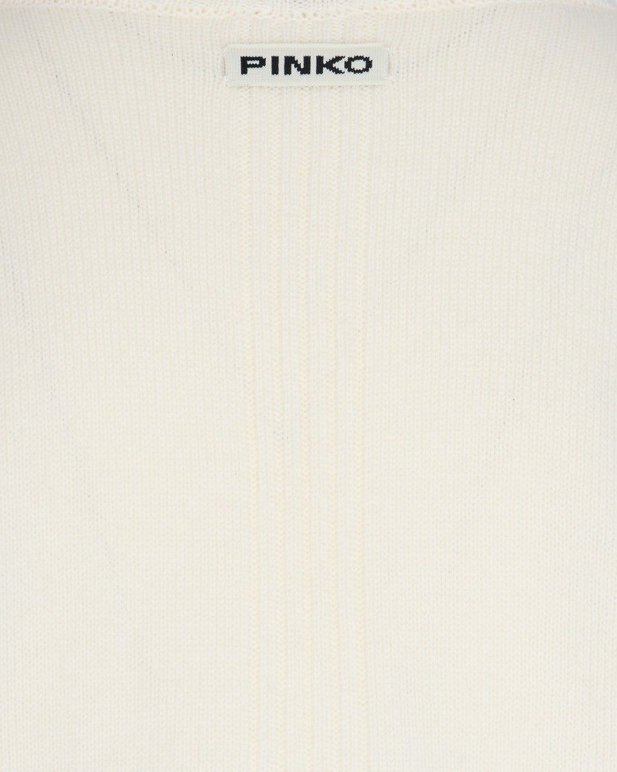 Pinko Dolcevita Falkland High-Neck Sweater With Ribbed Knit And Contrast Detailing