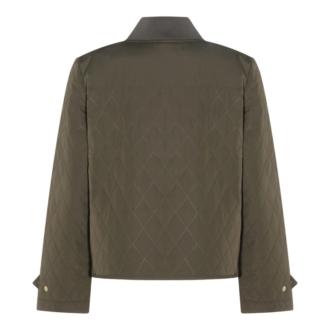 Barbour Quilted Short Coat With Diamond Stitching