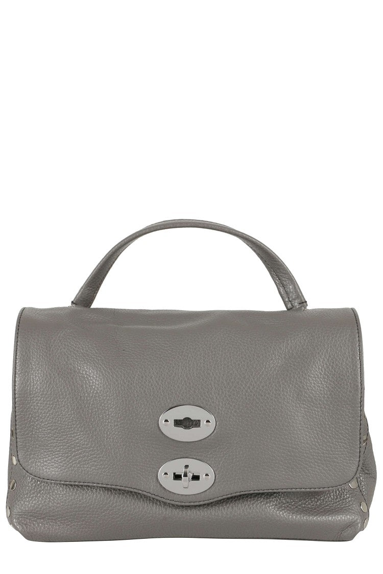Zanellato Gray Postina Daily Small Swivel Buckle Leather Shoulder Bag