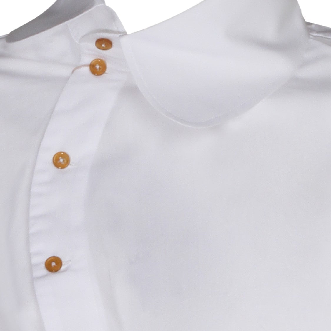 Vivienne Westwood Asymmetrical Placket White Shirt With Embroidered Logo
