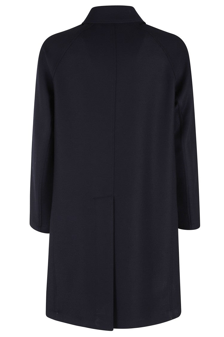 Santaniello Blue Soft Touch Wool-Blend Coat