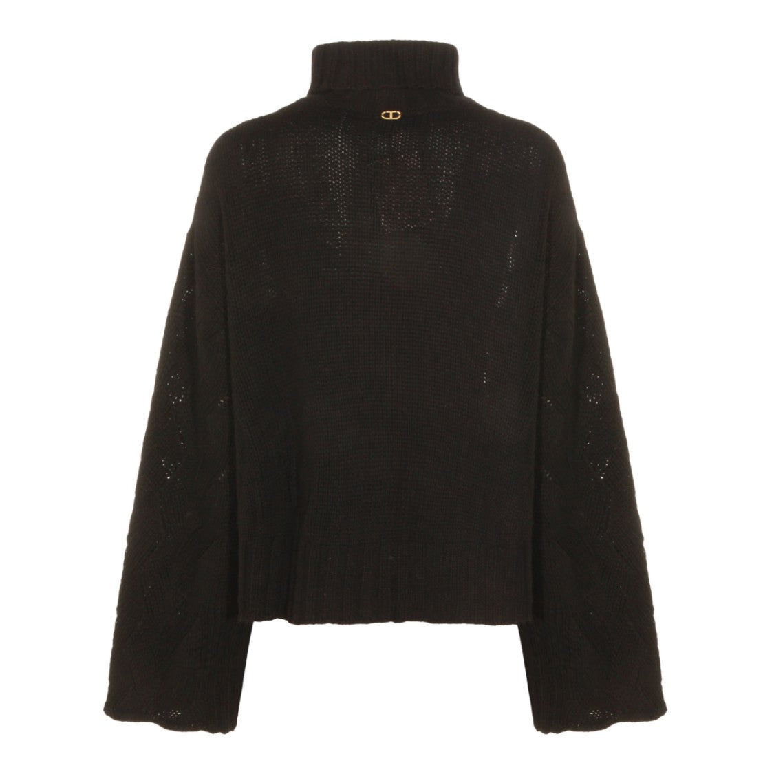 Twin-Set Textured Knit Sweater With Scalloped Hem