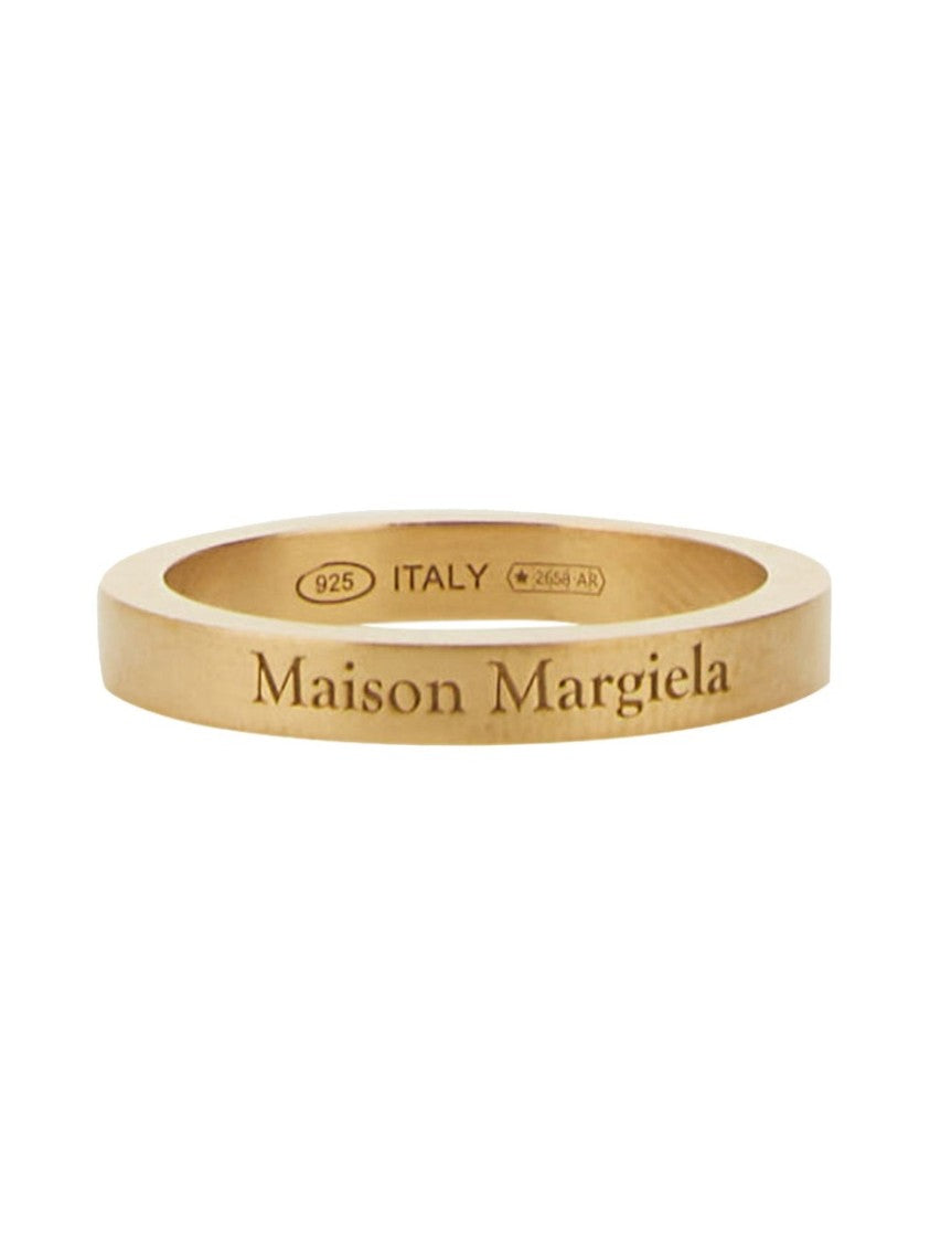 Maison Margiela Silver Ring With Engraved Logo