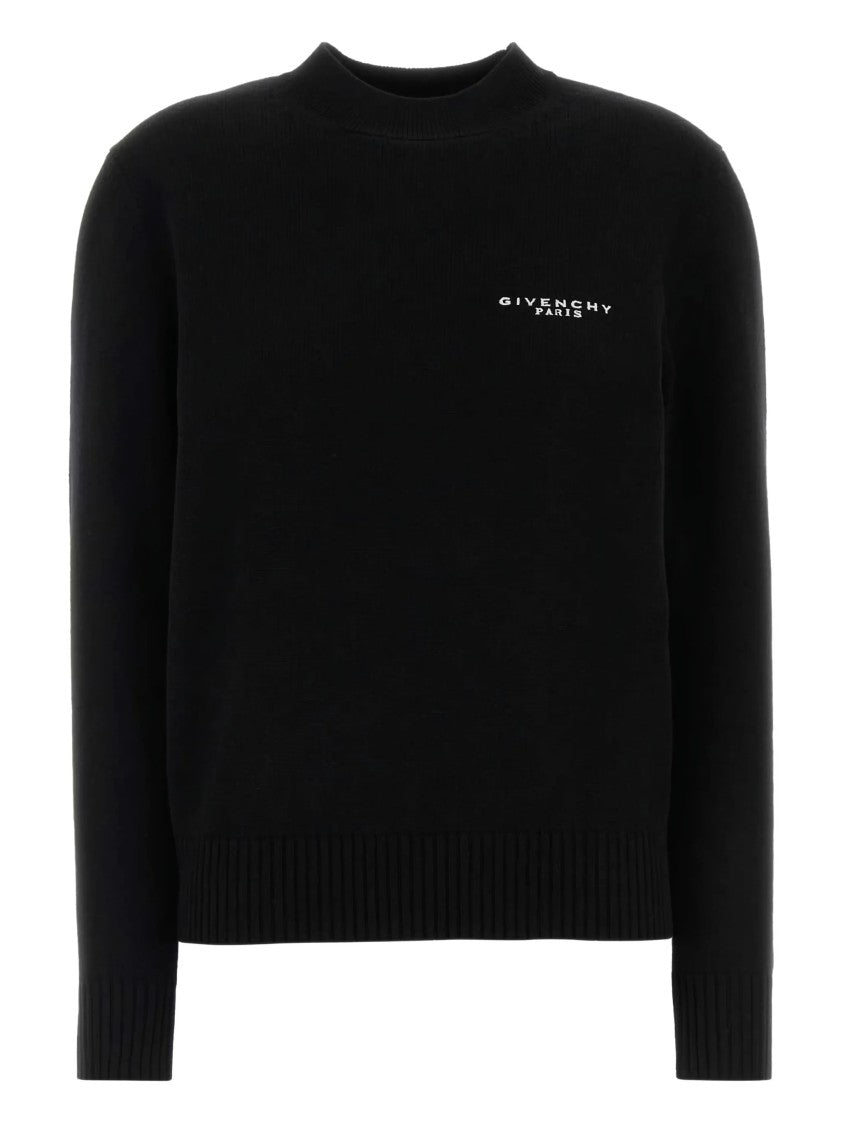 Givenchy Small Crew Neck Minimalist Black Sweater