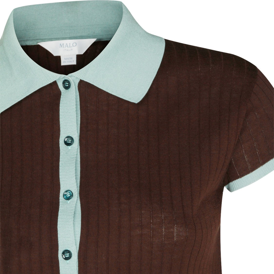 Malo Brown Cotton Stretch Polo Shirt