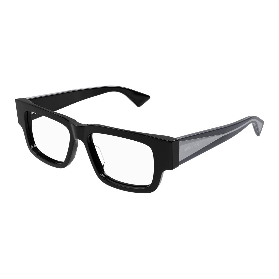 Bottega Veneta Bv1280o Rectangular Frame Eyeglasses In Recycled Acetate