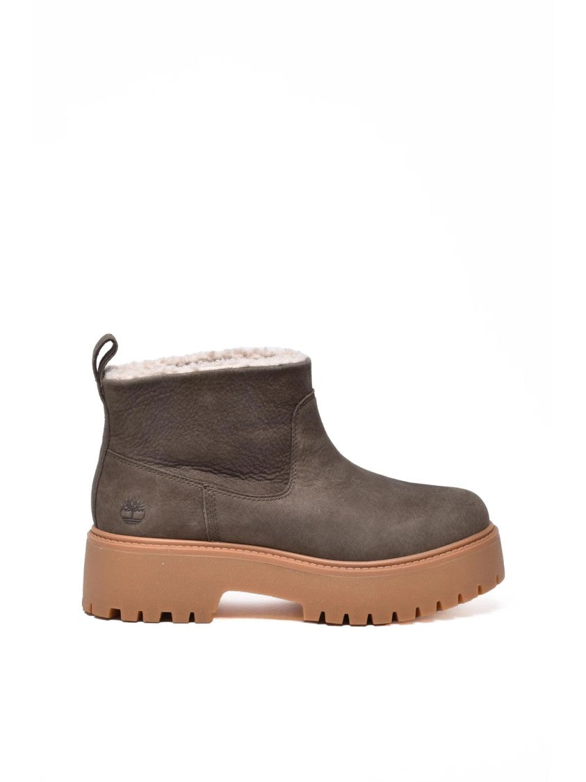 Timberland Turquoise Leather Chunky Ankle Boots