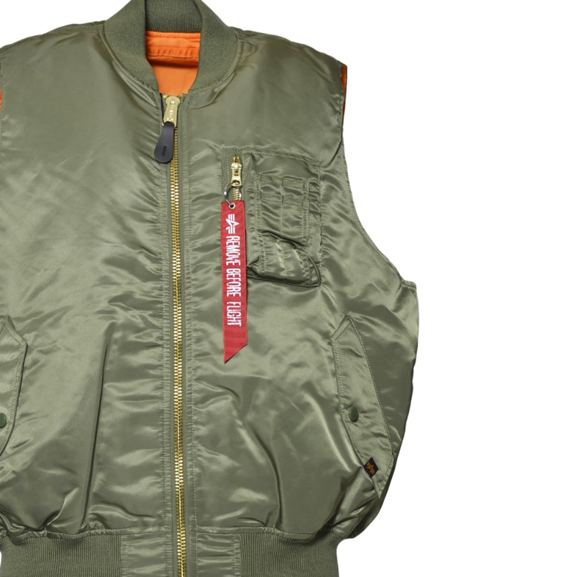 Alpha Industries Green Nylon Ma-1 Vest