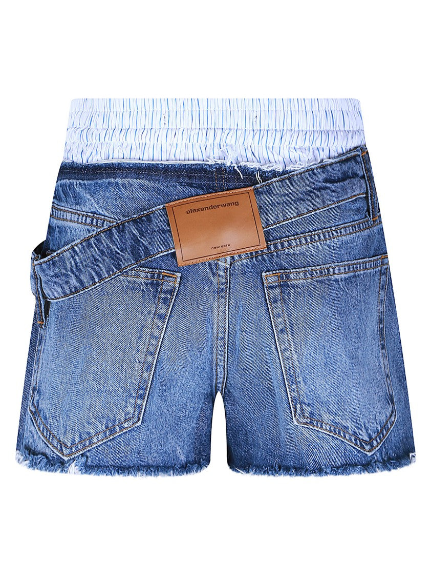 Alexander Wang Pre Styled Boxer Denim Shorts