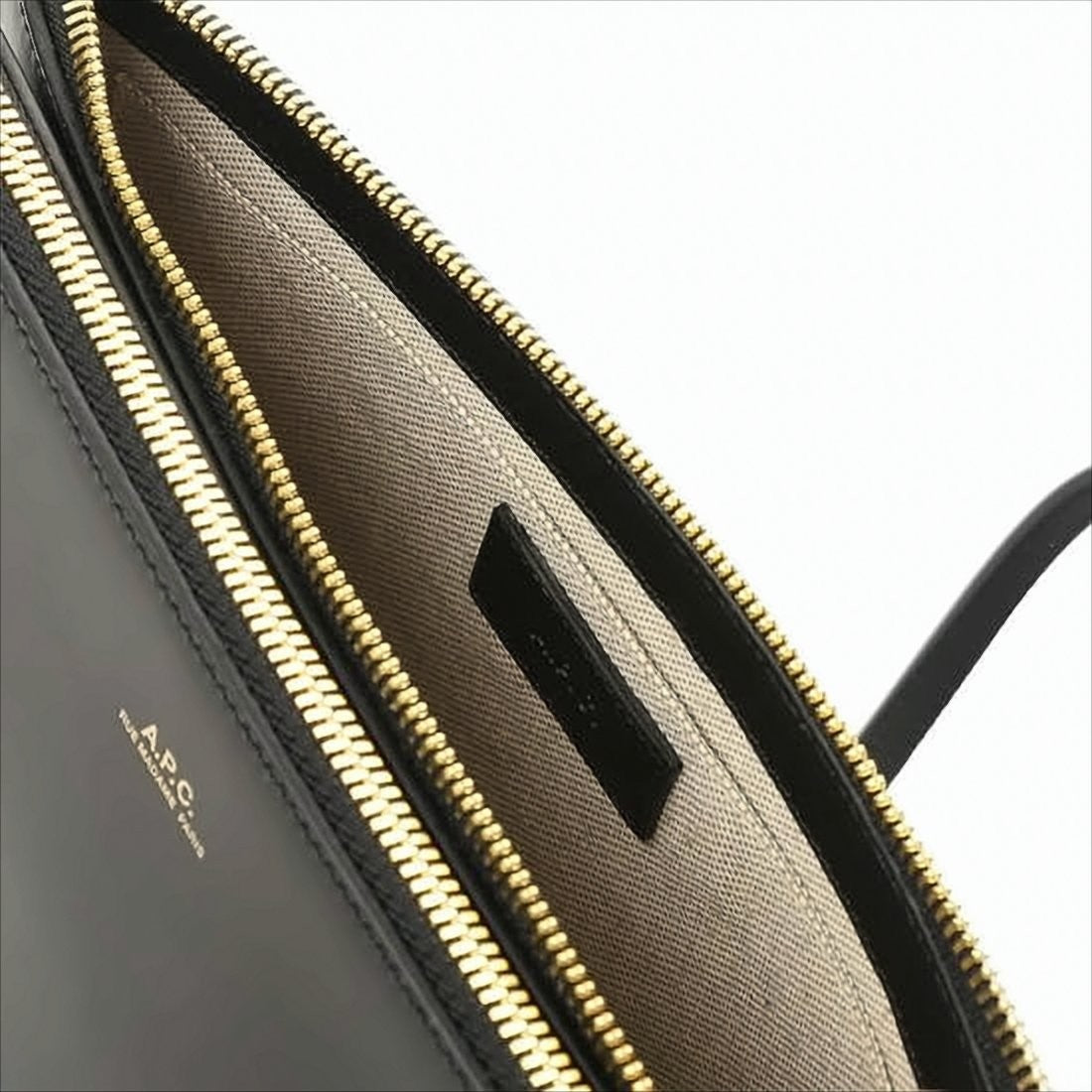 A.P.C. Smooth Leather Double Pouch Crossbody Bag