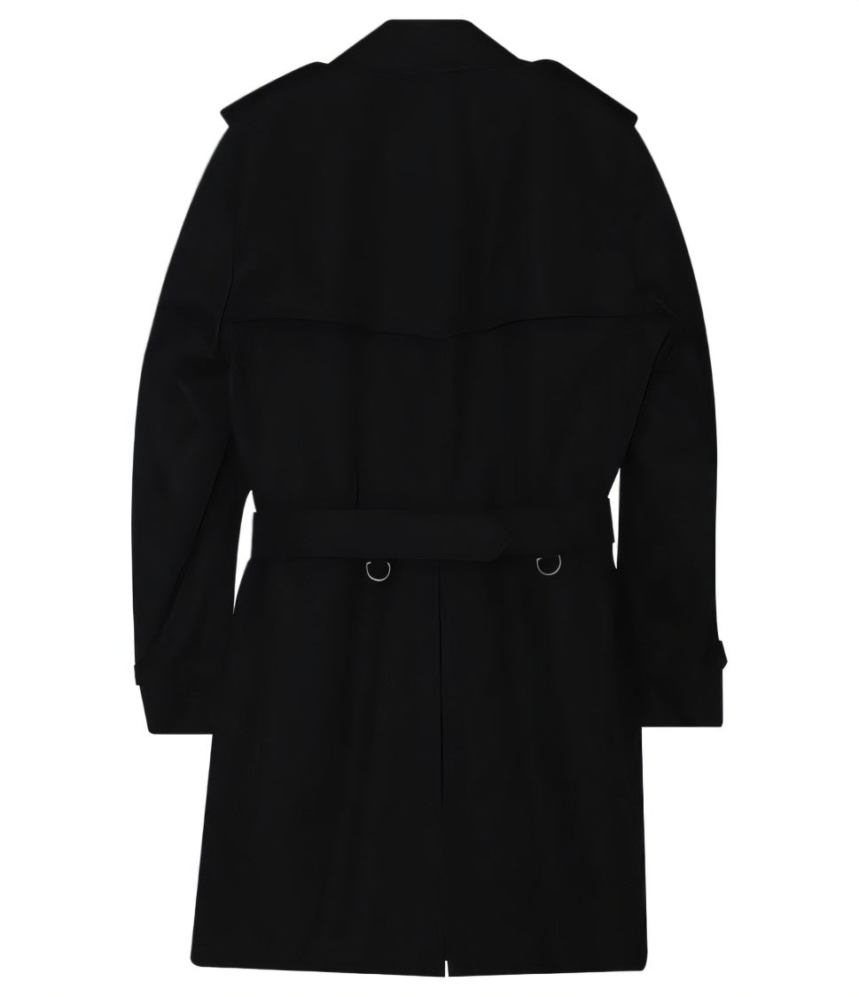 Burberry Black Double-Breasted Trench Coat