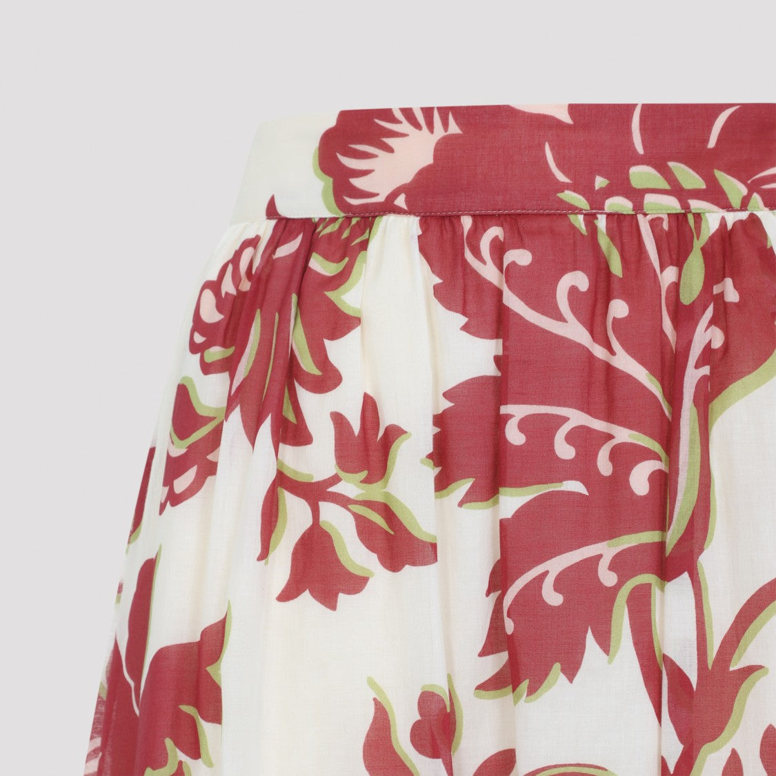 Etro White Cotton Flounce Hem Maxi Skirt