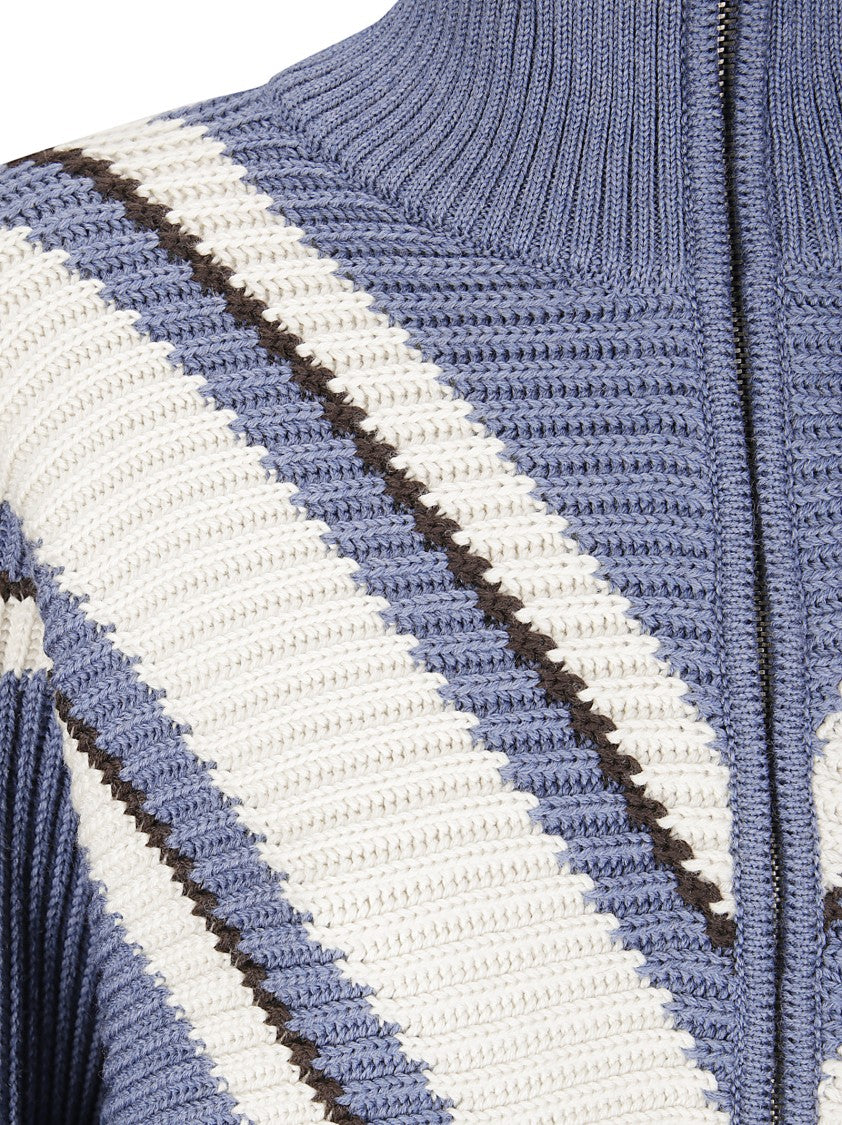 Golden Goose V-Style Jacquard Knit Wool Sweatshirt