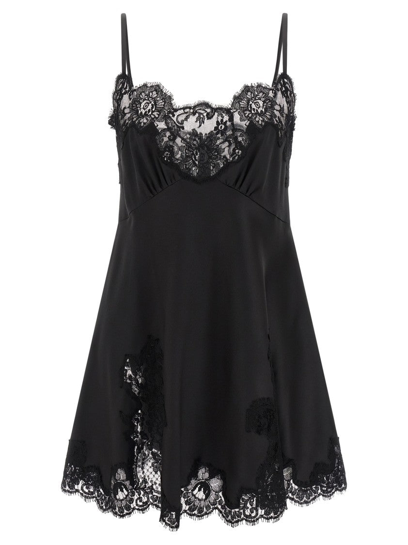 Dolce & Gabbana Satin And Lace Dress
