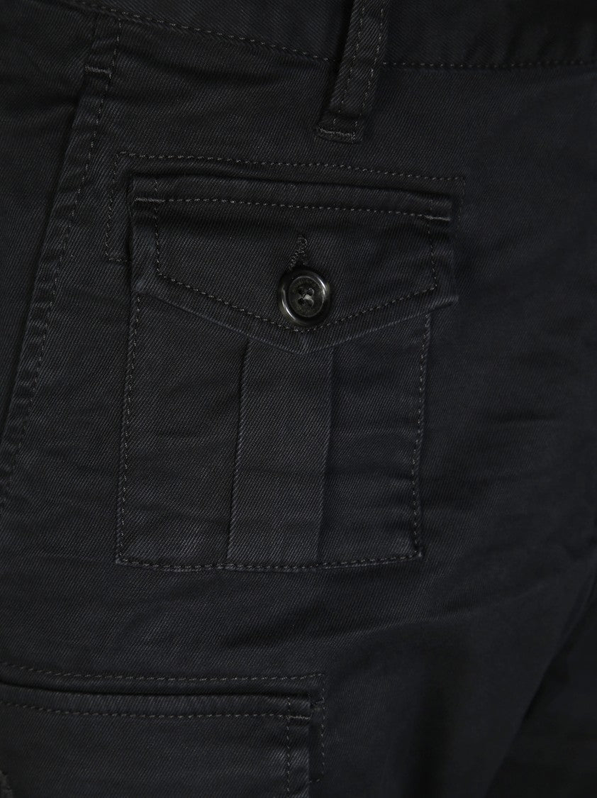 Dsquared2 Tapered Black Pants With Multiple Pockets