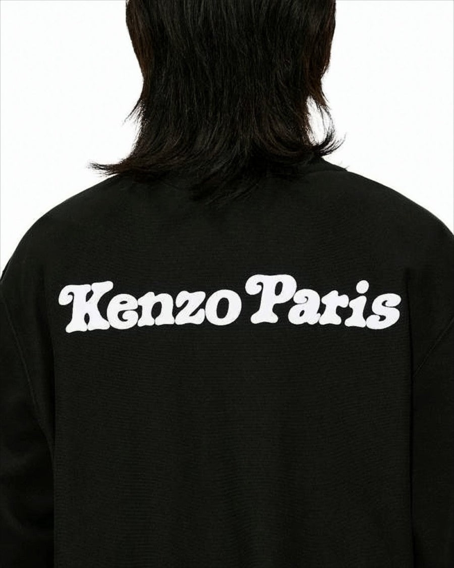 Kenzo Long-Sleeve Black Cotton T-Shirt With Playful Graphic