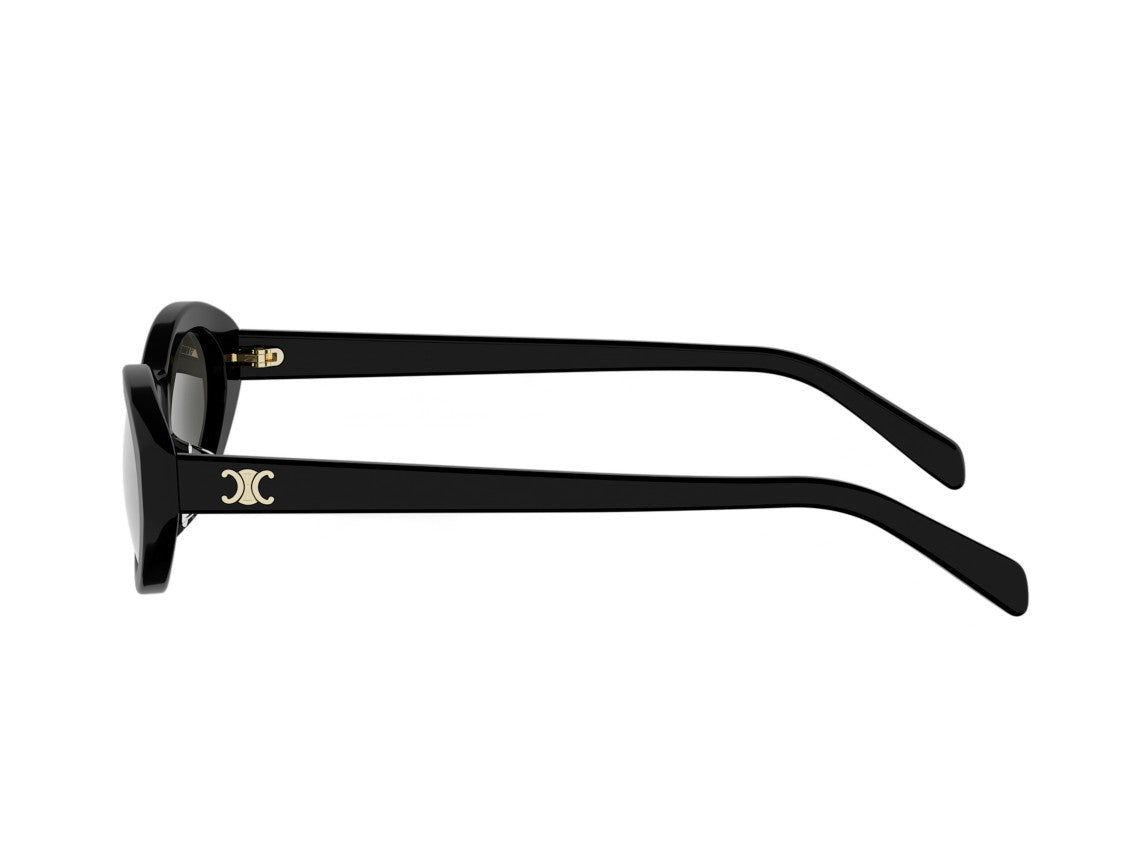 Celine Cl40353f Black Rounded Acetate Sunglasses