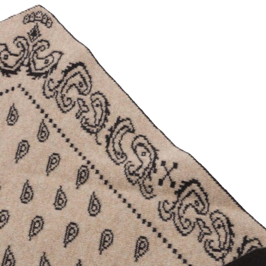 Guest In Residence Black/Beige Reversible Paisley Scarf