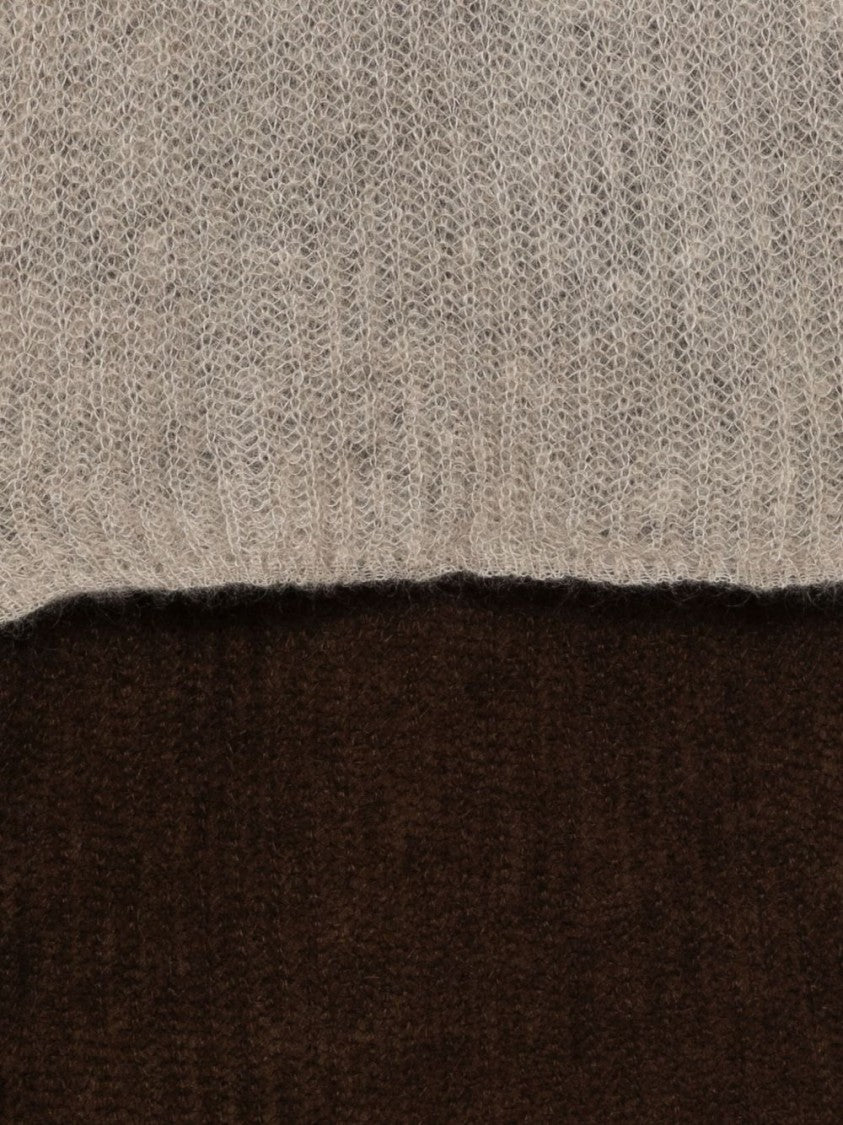 Antonelli Dual-Tone Knit Scarf With Airy Texture