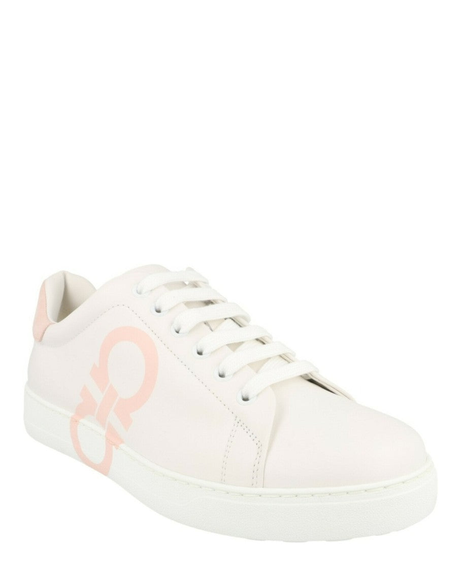 Ferragamo Number Leather Low-Top Sneakers