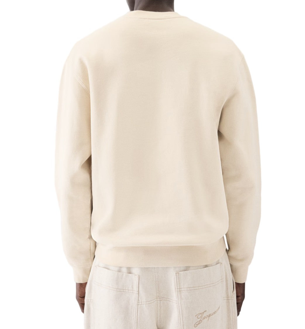Jacquemus Organic Cotton Fleece Sweatshirt With Gros-Grain Logo