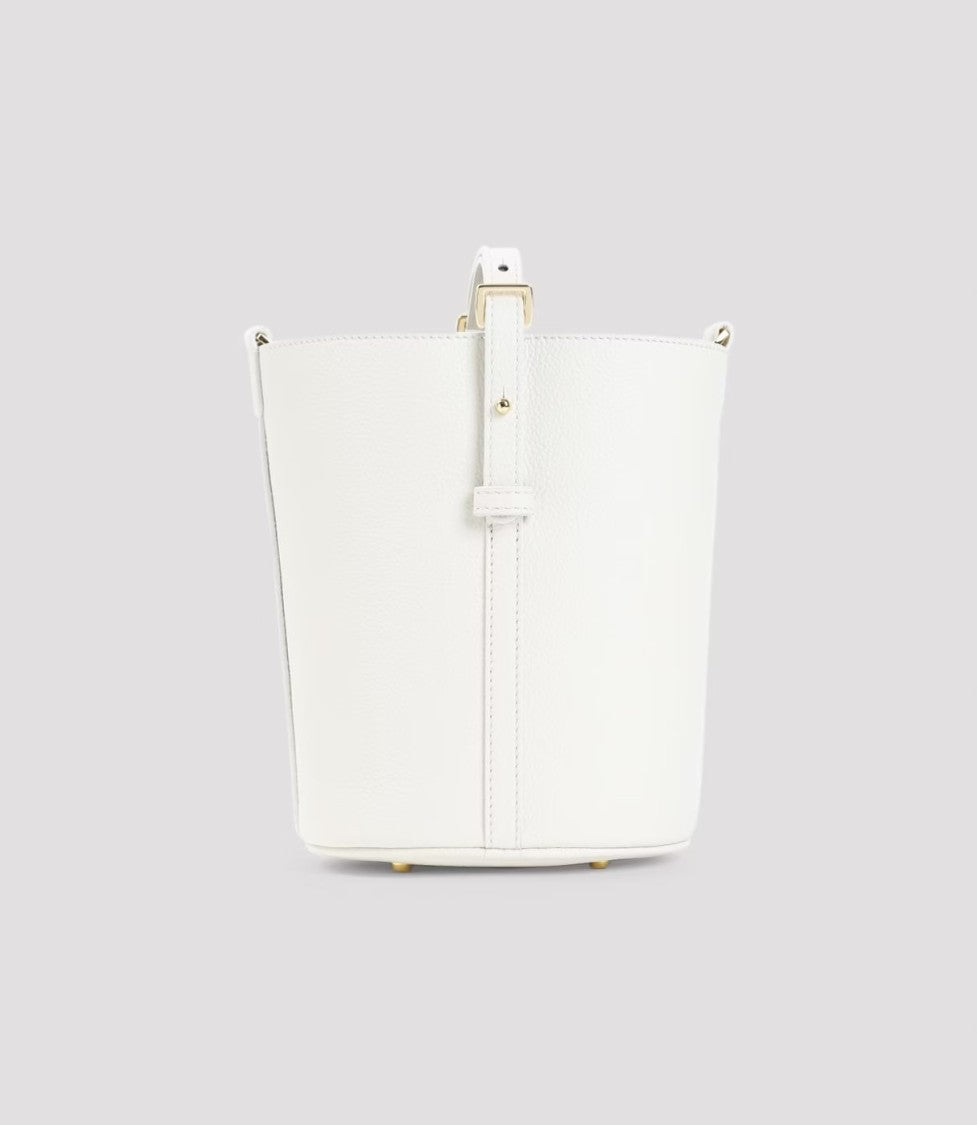 Patou Grained Leather Bucket Handbag