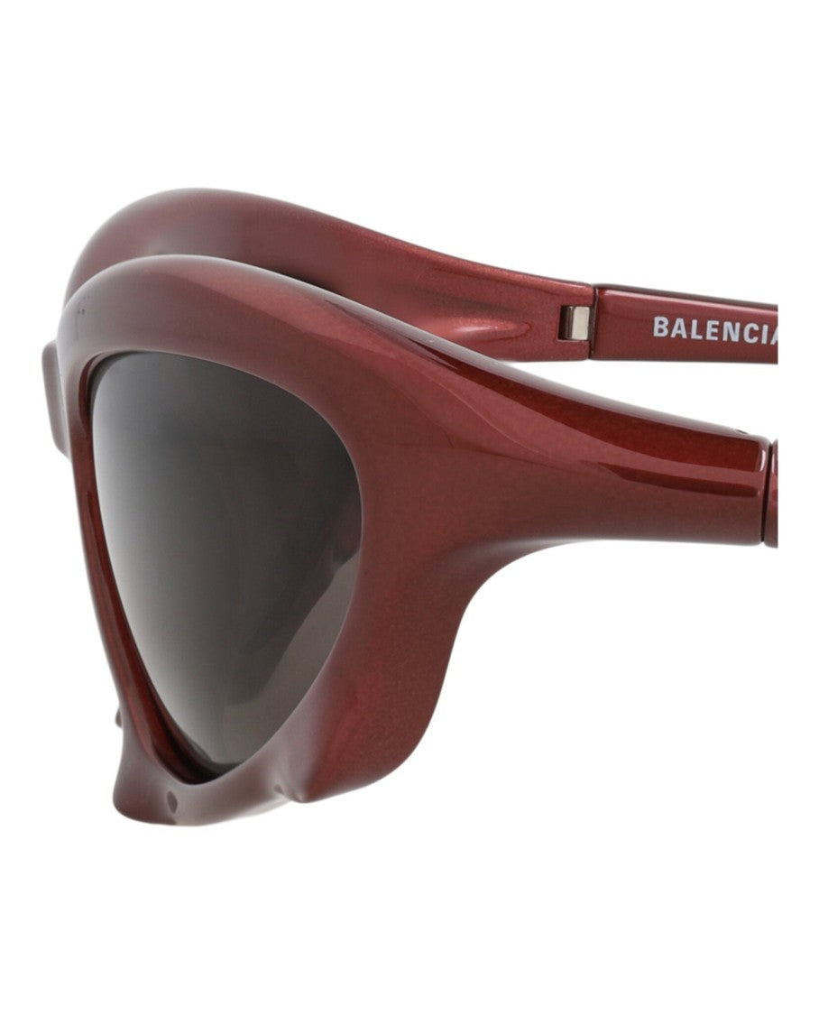 Balenciaga Shield-Frame Sunglasses With Saddle Nose Bridge In Bio Injection