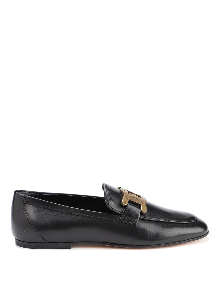 Tod's Refined Leather Loafers With Gold-Tone Buckle