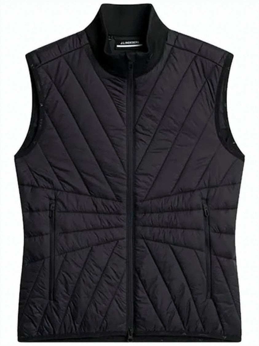 J Lindeberg Quilted Sleeveless J Lindeberg Vest With Geometric Stitching