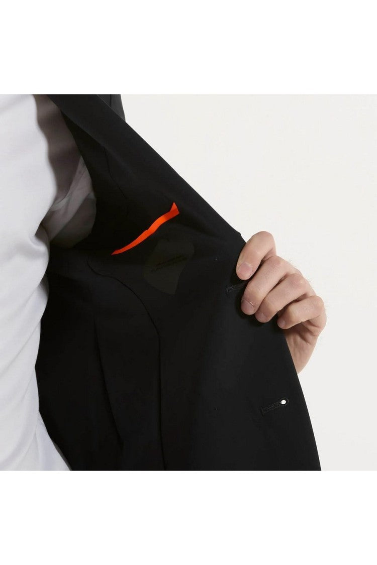 Rrd Blue Wool-Blend Notch-Lapel Blazer