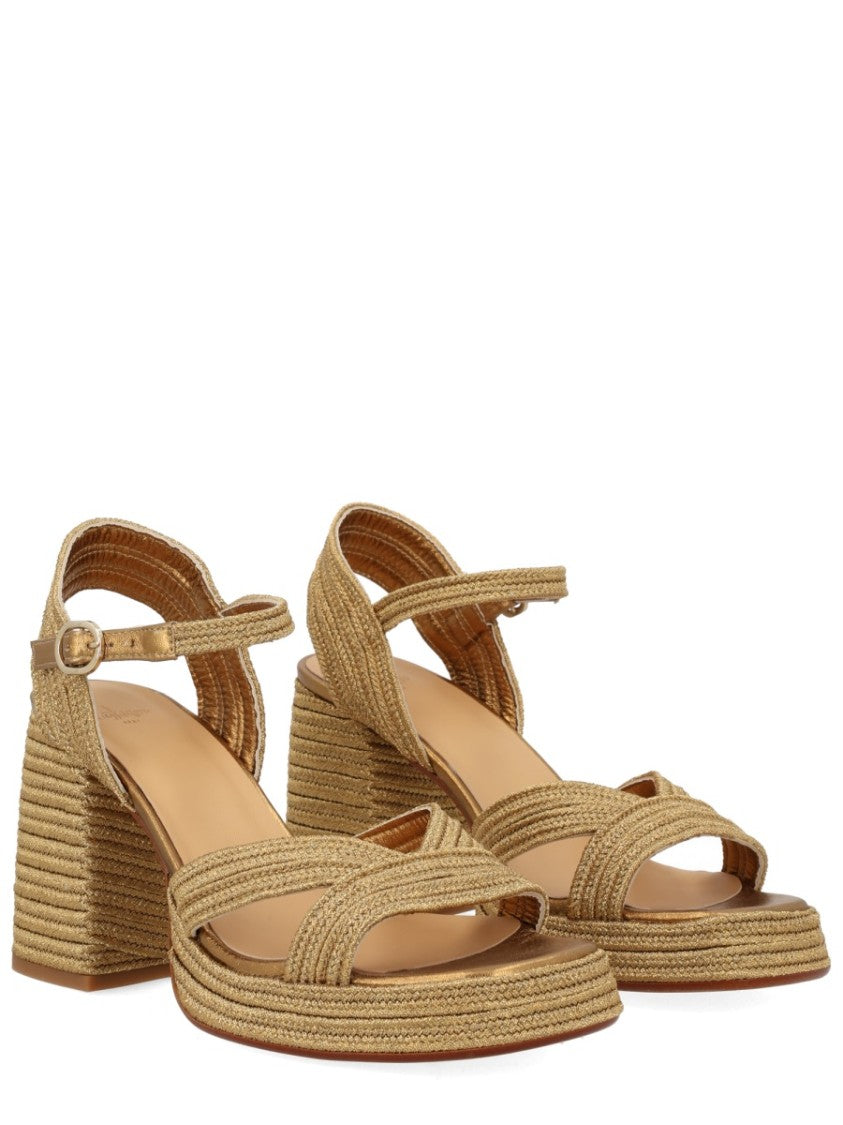 Castaner Braided Block Heel Espadrille Sandals