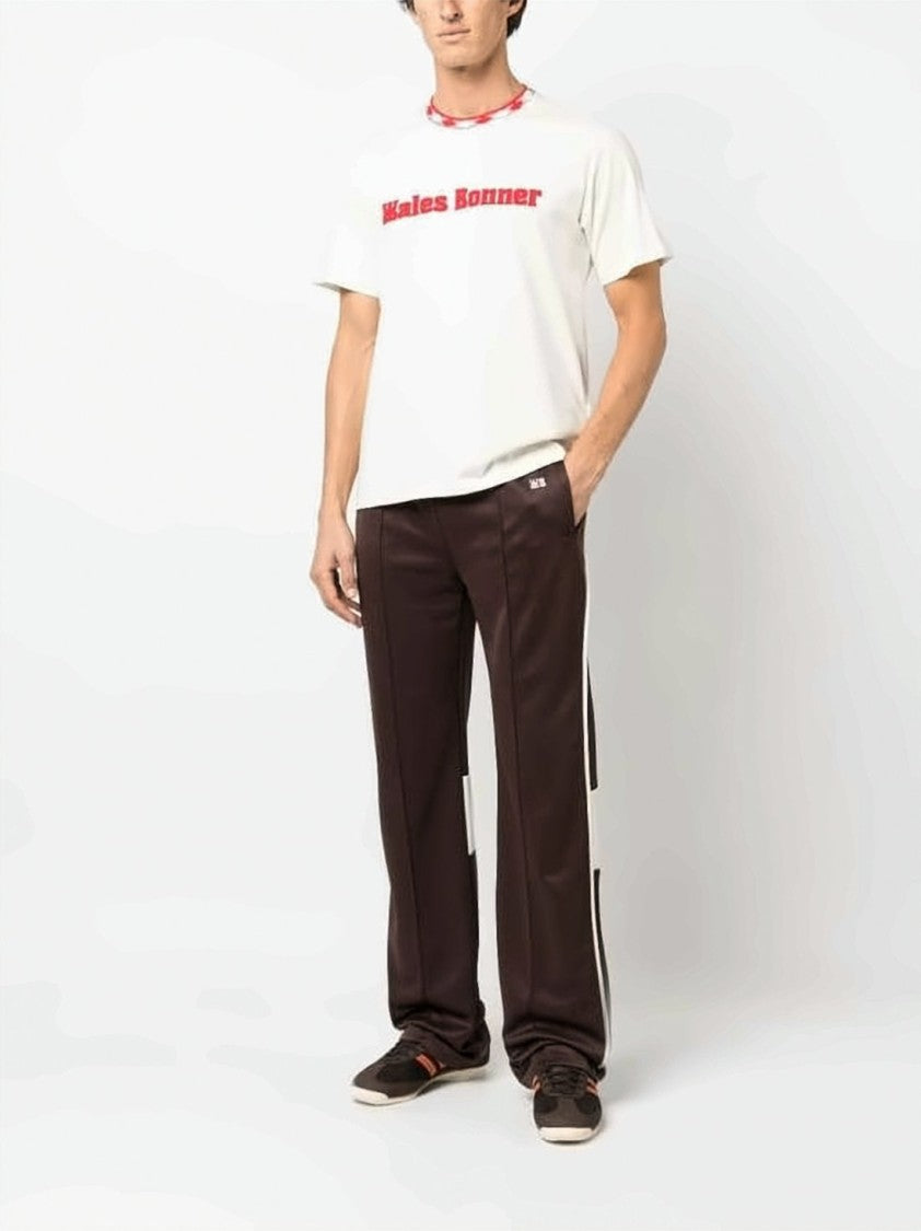 Wales Bonner Relaxed Fit Dark Brown Training Pants With Contrast Panels