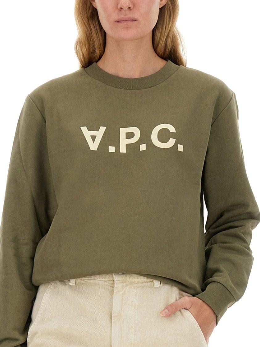 A.P.C. Crew Neck Sweatshirt With Bold Logo
