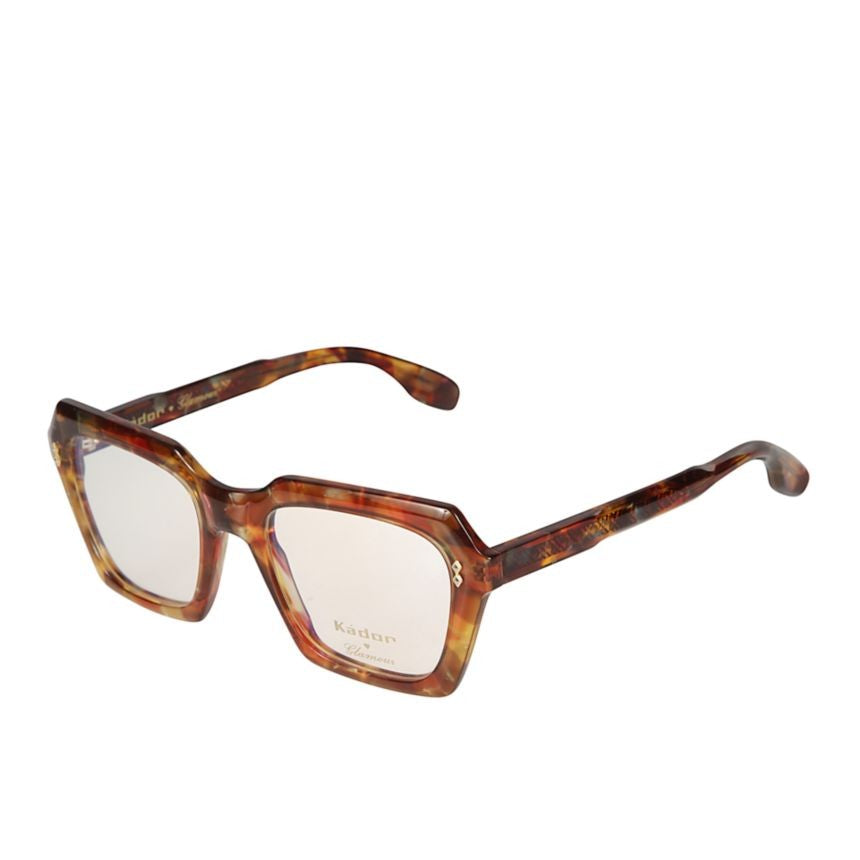 Kador Klara Glamour Bold Geometric Tortoiseshell Eyeglasses With Glossy Finish