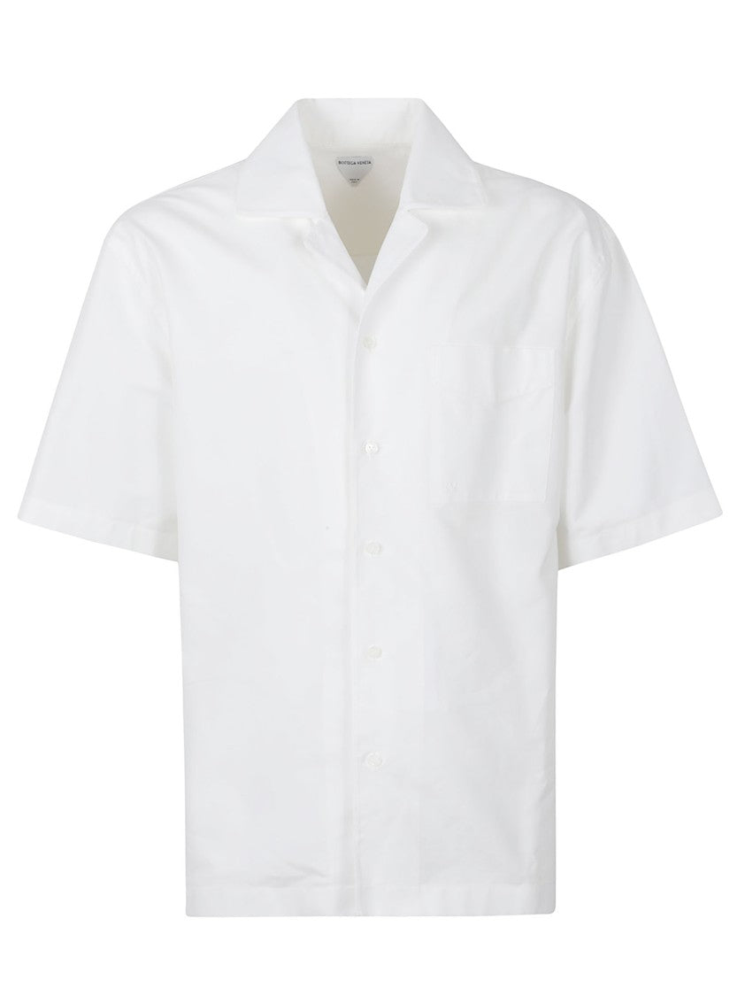 Bottega Veneta Boxy Cropped Camp Collar Shirt