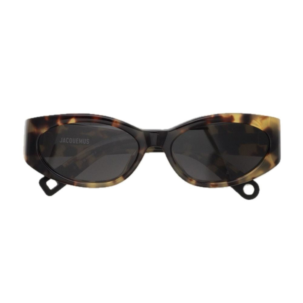 Jacquemus Les Lunettes Jac4 Ovalo Linea "Les Sculptures" Tortoise Acetate Oval Sunglasses