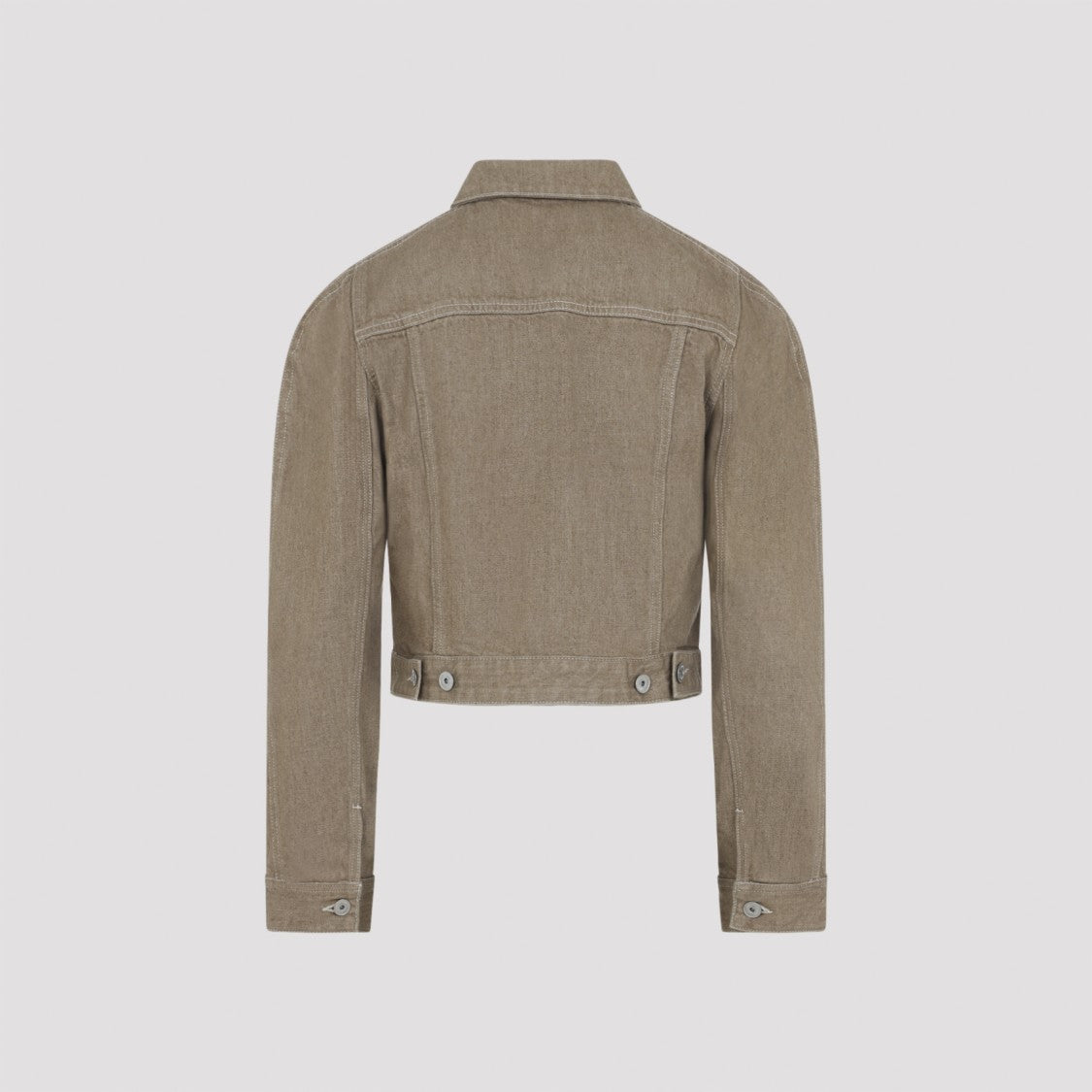 Jacquemus Cropped Brown Jacket With Classic Collar