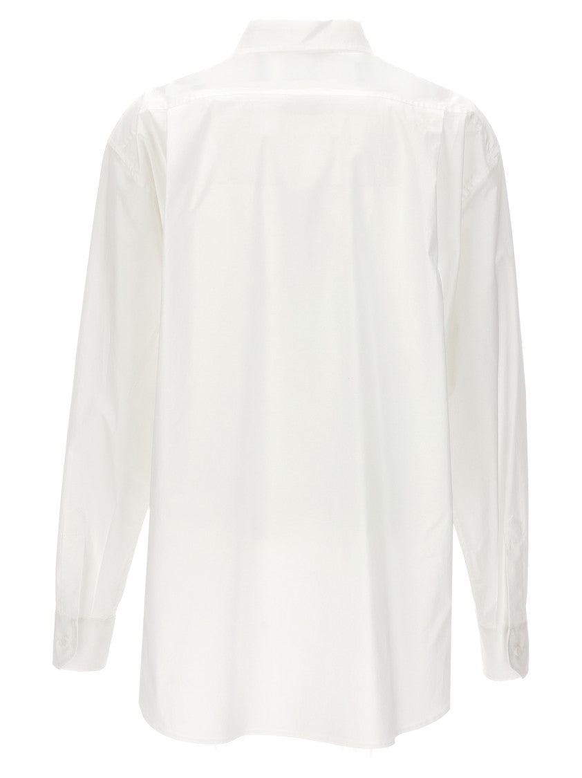 Moschino Tailored Stretch Cotton Poplin Shirt With Front Pocket