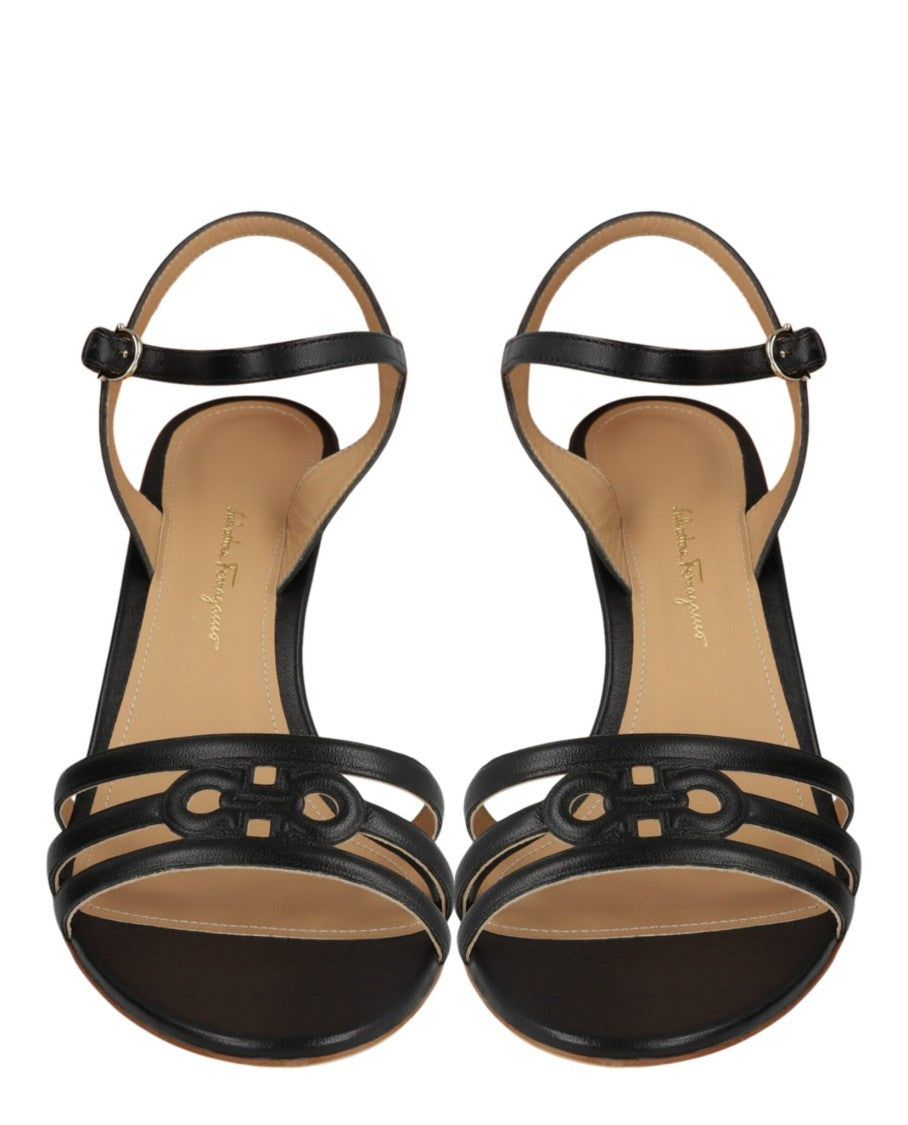 Ferragamo Fieri Leather Wedge Sandals