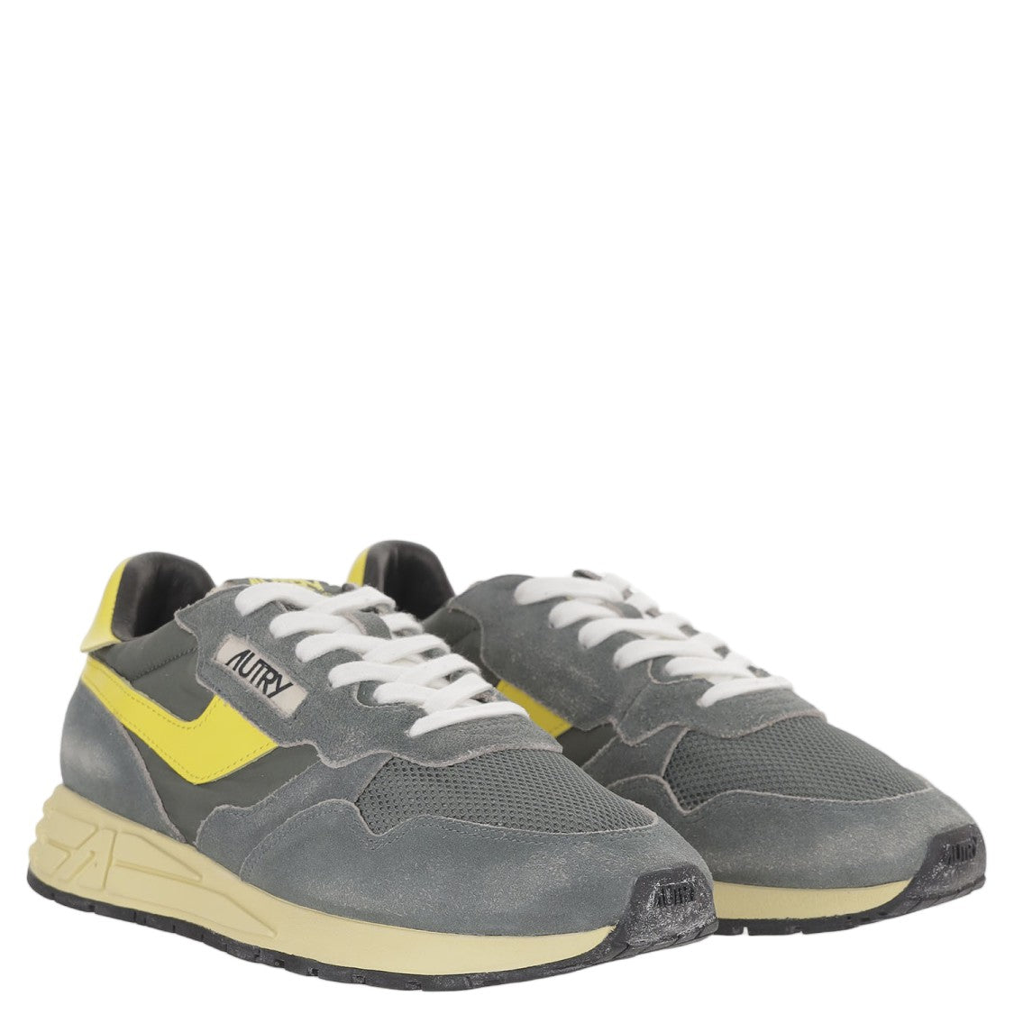 Autry Sporty Dark Green Sneakers With Contrast-Padded Heel Tab