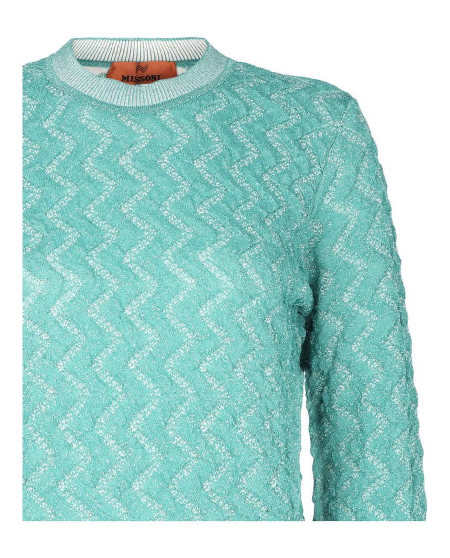 M Missoni Chevron-Pattern Sweater