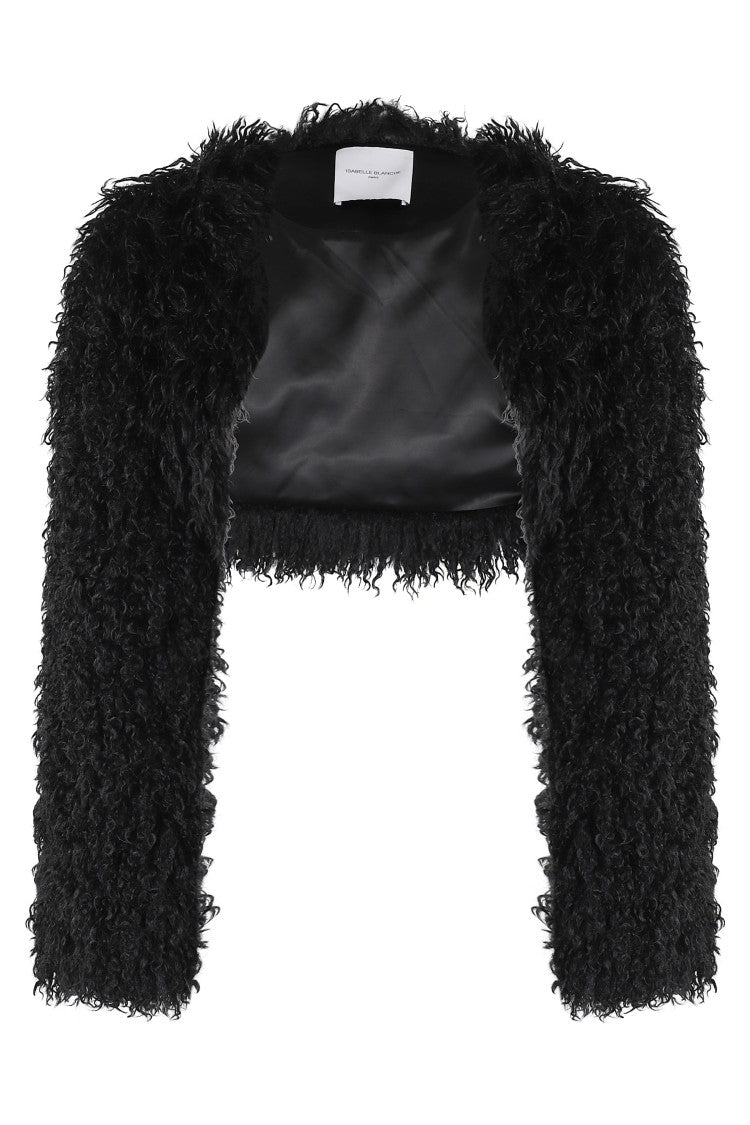 Isabelle Blanche Cropped Eco Faux Fur Jacket