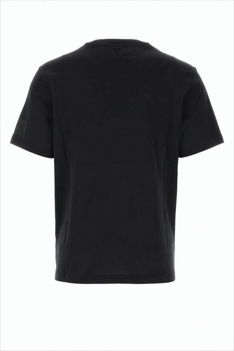 Ami Paris Cropped T-Shirt With Classic Round Neckline