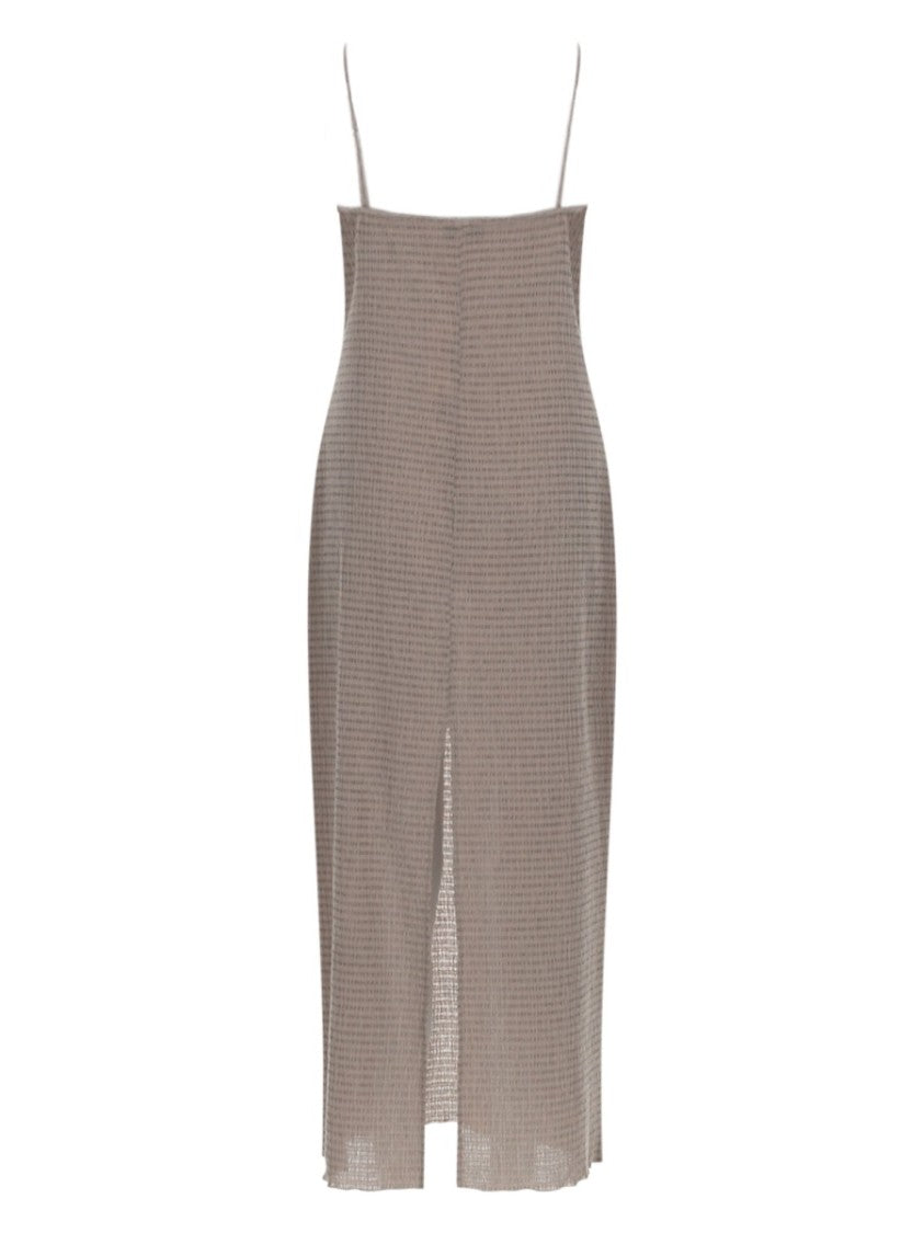 Magda Butrym Textured Knit Fitted Midi Dress
